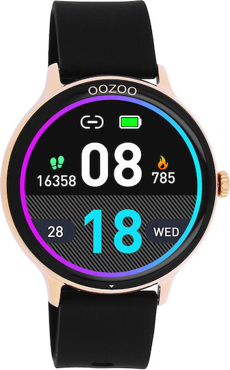 Oozoo Q00133 45mm Smartwatch with Heart Rate Monitor (Black)