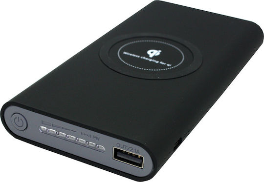 Qi Wireless Power Bank 8000mAh with USB-A Port Black view 2