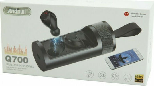 Andowl Q700 In-ear Bluetooth Handsfree Earphones with Charging Case Black view 2