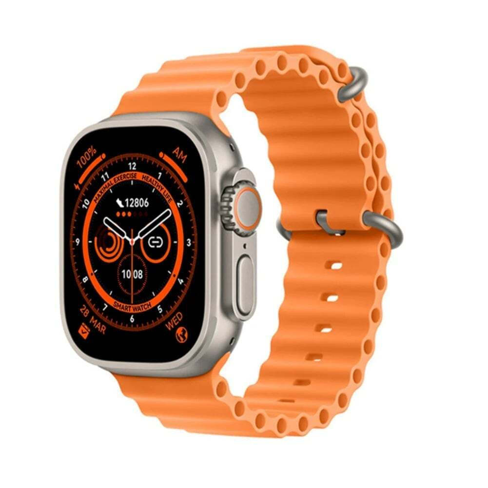 Extra Strap Aluminium Smartwatch with Heart Rate Monitor (Silver - Large) view 5