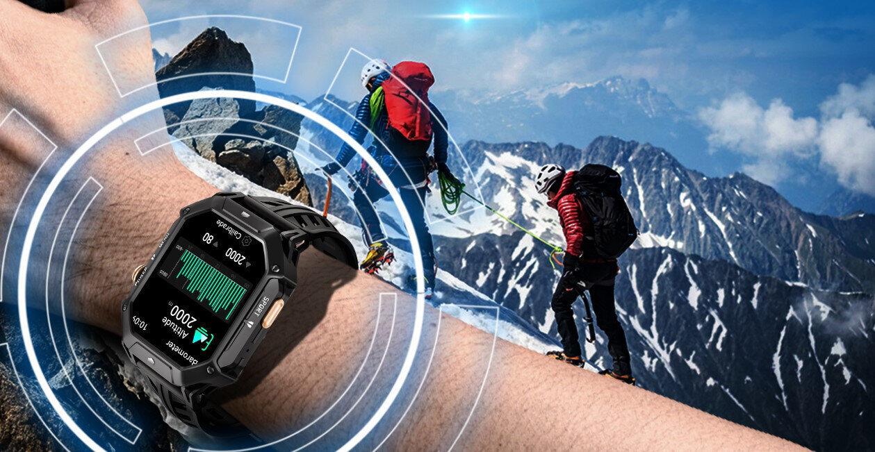 Cubot X1 Aluminum Smartwatch with Heart Rate Monitor Black view 8