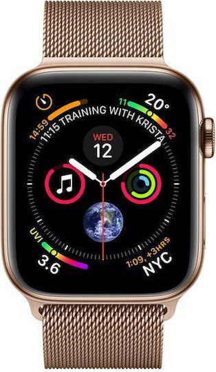 Apple Watch Series 4 Cellular Steel Stainless Steel 44mm with eSIM and Heart Rate Monitor (Gold) view 2