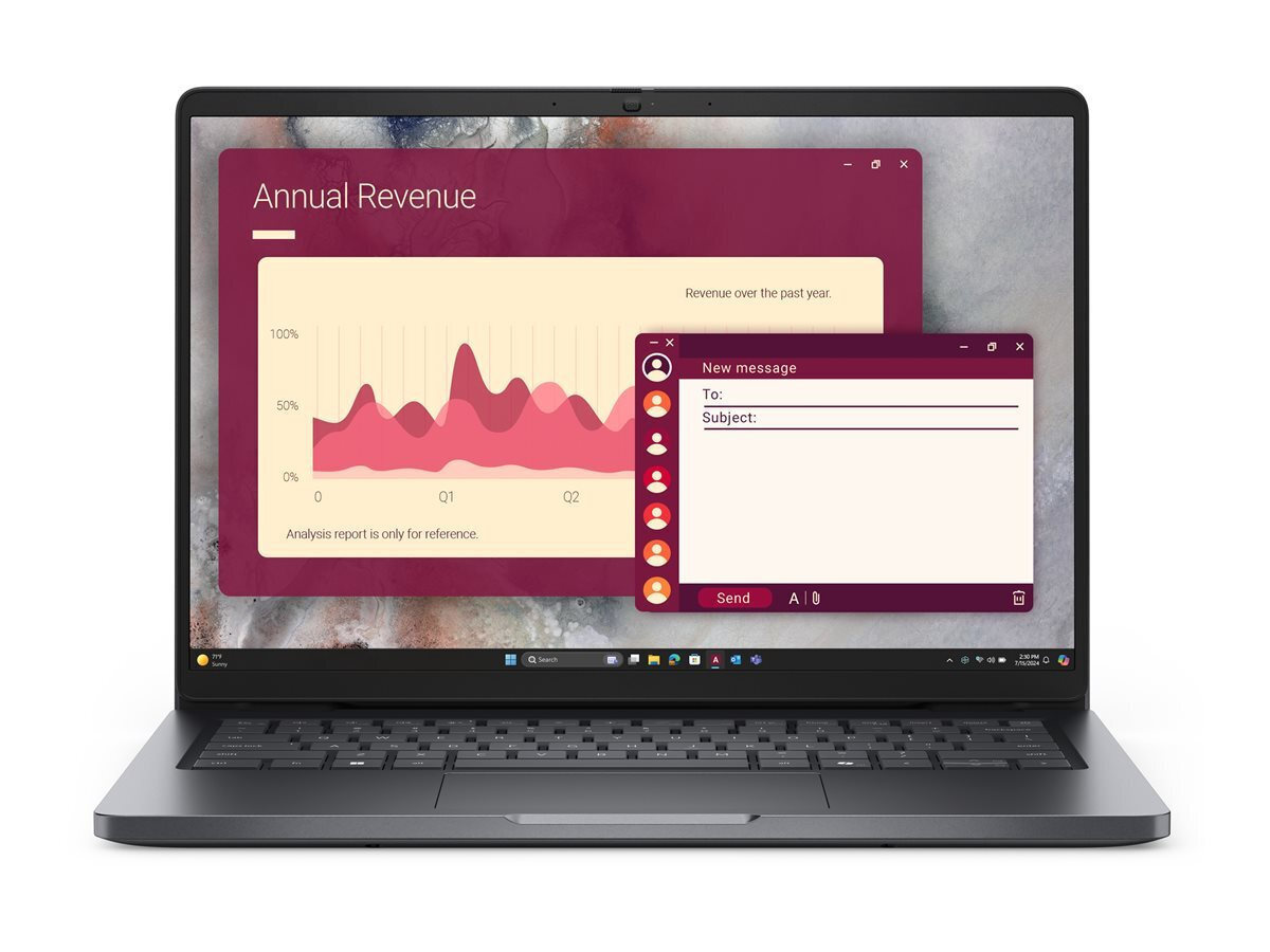 Dell Pro 14 PC14250 14" FHD+ (Core 5-120U/8GB/512GB SSD/W11 Pro) (UK Keyboard) view 1