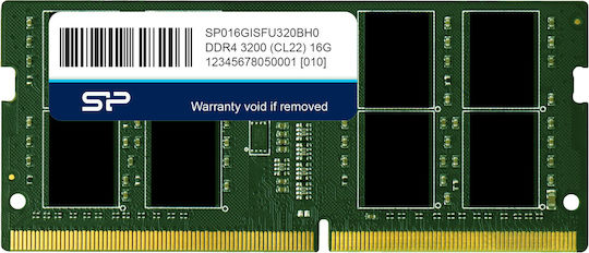 Silicon Power DDR4 with Module 1x16GB and Speed 3200 for Laptop SP016GISFU320BH0