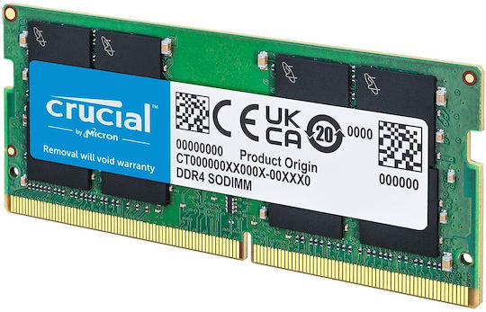 Crucial DDR4 with Module 1x32GB and Speed 3200 for Laptop CT32G4SFD832A vue 5