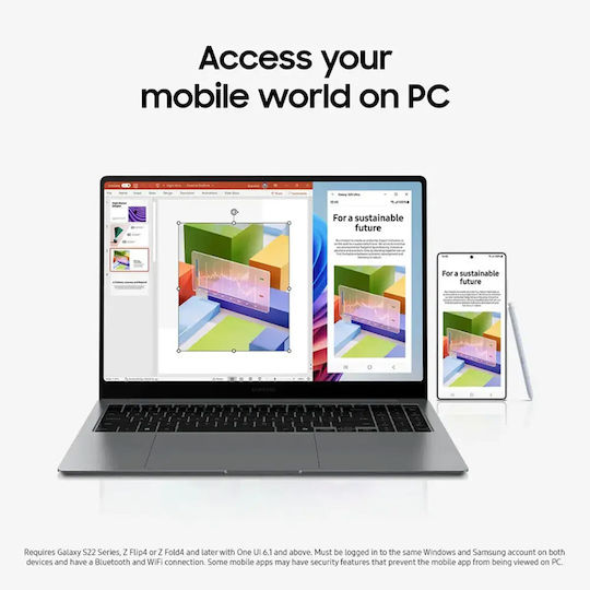 Samsung Galaxy Book5 Pro 16" Touchscreen 120Hz (Ultra 7-256V/16GB/1TB SSD/W11 Home) (US Keyboard) vue 6