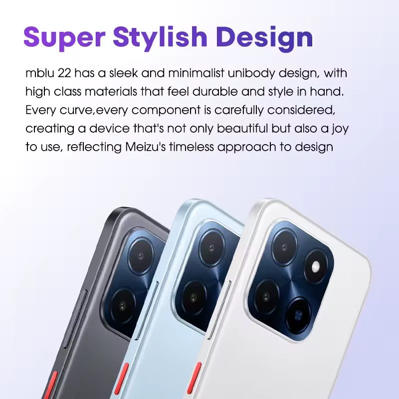 Meizu Mblu 22 Dual SIM (3GB/64GB) Snow White view 5