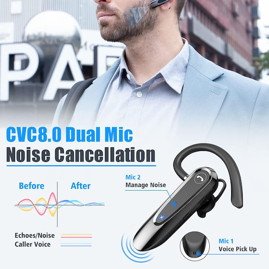 Techsuit CB2 In-ear Bluetooth Handsfree Earphone Black view 4