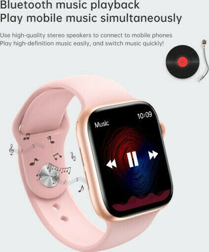 T800 Smartwatch with Heart Rate Monitor (Pink) view 2