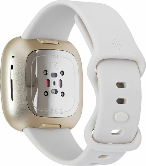 Fitbit Sense Stainless Steel 40mm Waterproof Smartwatch with Heart Rate Monitor (White) view 9
