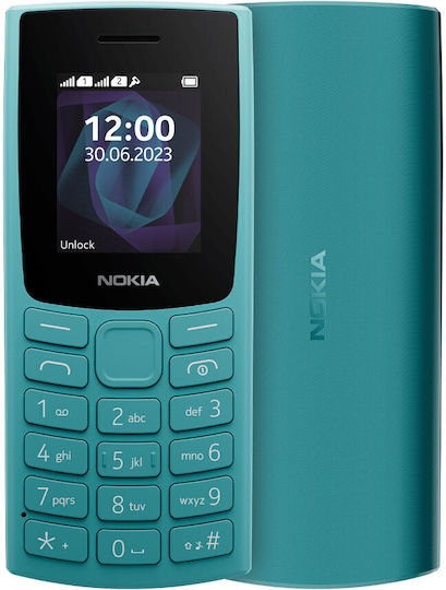 Nokia 105 4G (2023) Dual SIM Mobile with Buttons (English Menu) Blue view 1