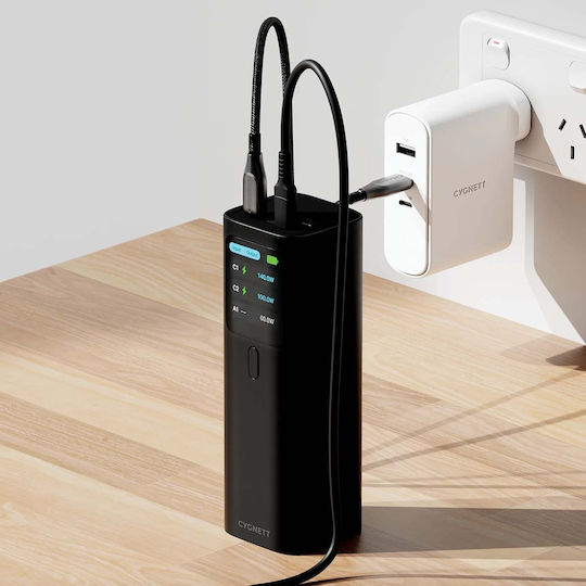Cygnett Power Bank 27000mAh 148W With USB-A Output Port And 2 USB-C Output Ports Black view 5