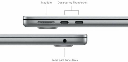 Apple MacBook Air 13" (2024) 13.6" Retina Display (M3-8-core/24GB/512GB SSD) Space Gray (ES Keyboard) view 4