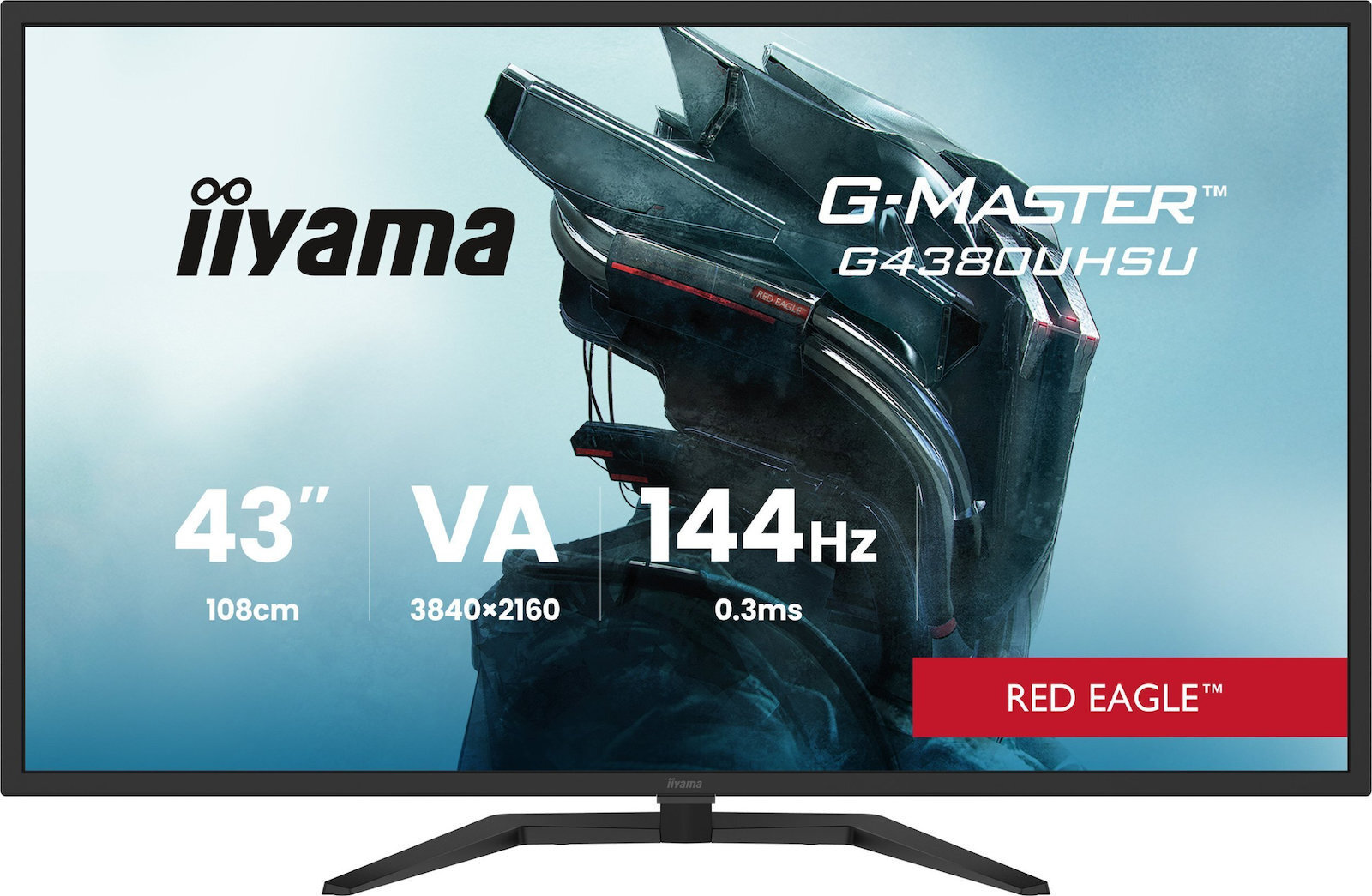 Iiyama G-Master VA Gaming Monitor 43" 4K 3840x2160 144Hz view 1