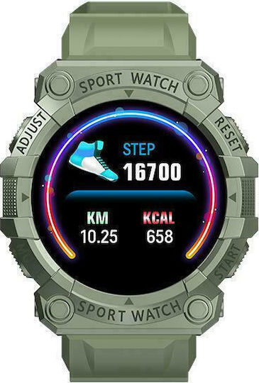 FD68S Smartwatch with Heart Rate Monitor (Green)
