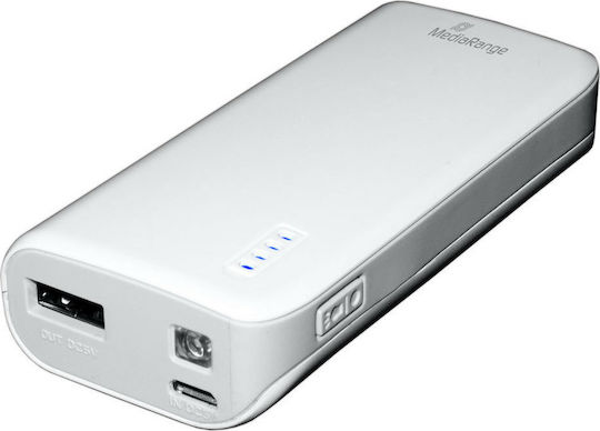 MediaRange MR751 Power Bank 5200mAh with USB-A Port White