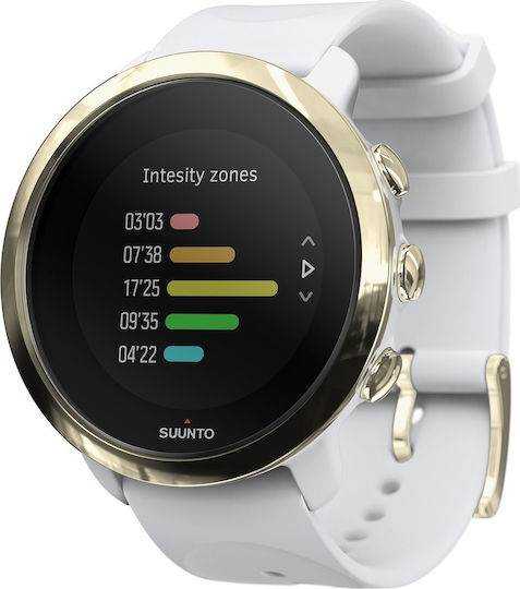 Suunto 3 Fitness Stainless Steel 43mm Waterproof Smartwatch with Heart Rate Monitor (White) view 3