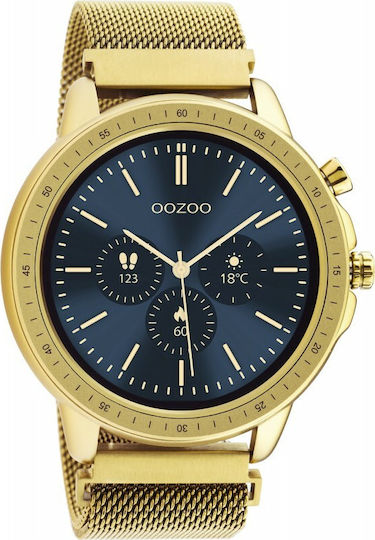 Oozoo Q00306 45mm Smartwatch with Heart Rate Monitor (Gold) vue 2