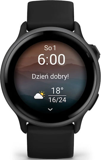 Garmin Vivoactive 6 Aluminium 42mm Waterproof Smartwatch with Heart Rate Monitor (Slate with Black Band) view 4