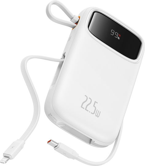 Baseus QPow2 Power Bank 10000mAh 22.5W with USB-A Port and USB-C Port White vue 2