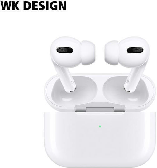 WK V02 In-ear Bluetooth Handsfree Earphones with Charging Case White view 1