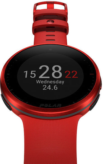 Polar Vantage V2 Aluminium 47mm Waterproof Smartwatch with Heart Rate Monitor (Red) view 2