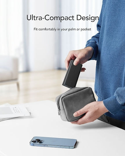 Vrurc W1146 Power Bank 10000mAh 20W with 2 USB-A Ports and USB-C Port Power Delivery / Quick Charge 3.0 Black view 2