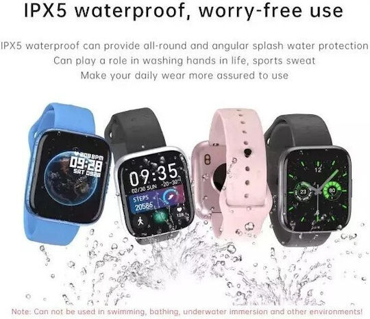 T99 Pro Smartwatch with Heart Rate Monitor (Pink) view 6