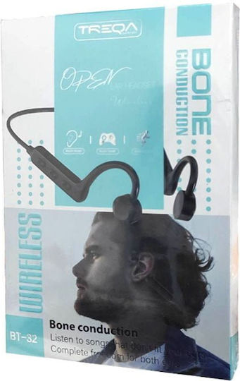 Treqa BT-32 Bone Conduction Bluetooth Handsfree Earphones Black view 1