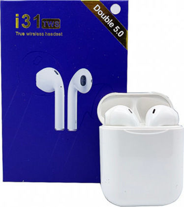 i31 Earbud Bluetooth Handsfree Earphones with Charging Case White view 2