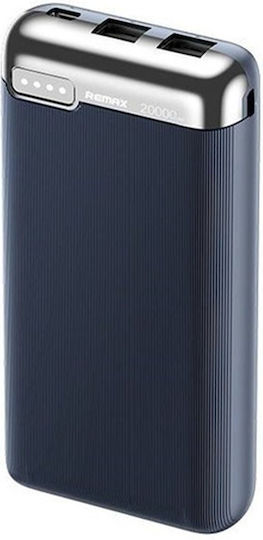 Remax RPP-626 Power Bank 20000mAh 18W with 2 USB-A Ports Blue