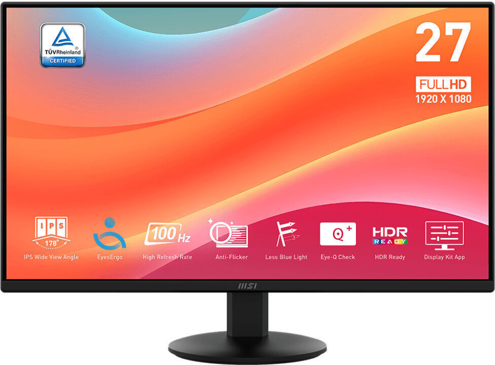 MSI Pro MP272L IPS HDR Monitor 27" FHD 1920x1080 with Response Time 4ms GTG