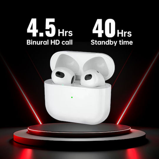 EGA ET02 Pro In-ear Bluetooth Handsfree Earphones with Charging Case White view 3