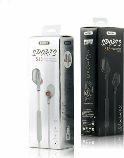 Remax RB-S18 In-ear Bluetooth Handsfree Earphones with Sweat Resistance Black vue 2