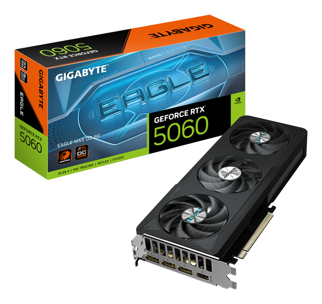 Gigabyte GeForce RTX 5060 8GB GDDR7 Eagle MAX OC Graphics Card GV-N5060EAGLEMAX OC-8GD view 1