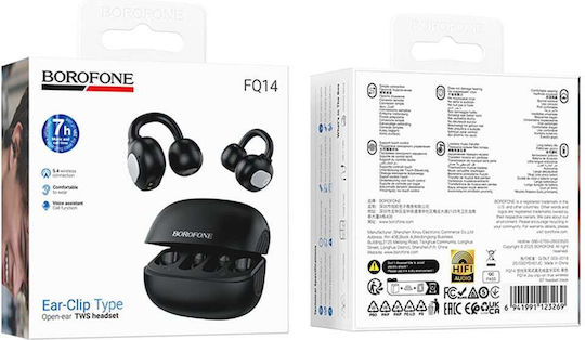 Borofone FQ14 Open Ear Bluetooth Handsfree Earphones with Charging Case Black view 3