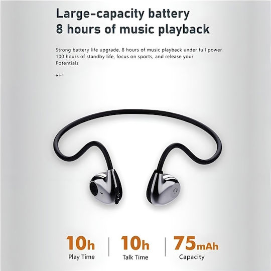 Hileo hi72 Bone Conduction Bluetooth Handsfree Earphones with Sweat Resistance Black vue 6