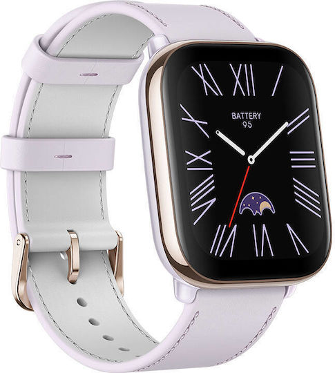 Amazfit Active Aluminium Waterproof Smartwatch with Heart Rate Monitor (Lavender Purple) view 2