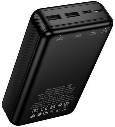Hoco J165A Power Bank 20000mAh with 2 USB-A Ports Power Delivery / Quick Charge 3.0 Black vista 2