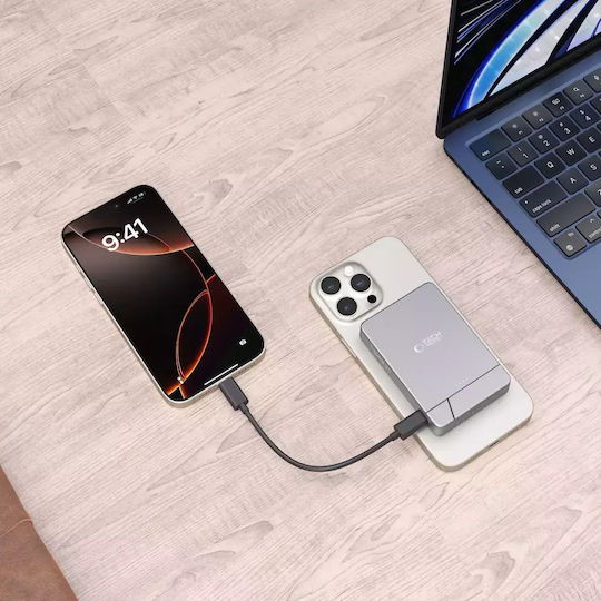 Tech-Protect PB14 MagSafe Power Bank 5000mAh 7.5W with USB-C Port Gray view 3