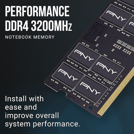 PNY Performance DDR4 with 1x16GB Module and Speed 3200 for Laptop MN16GSD43200-TB Ansicht 4