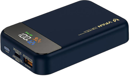 Vipfan F13 MagSafe Power Bank 10000mAh 22.5W with USB-A Port and USB-C Port Power Delivery Blue