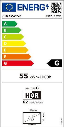 Crown Smart Television 43" Full HD LED 43FB12AWF HDR (2023) view 2