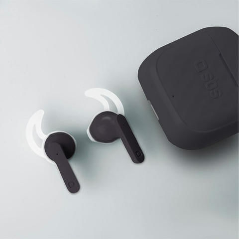 SBS Air Free Earbud Bluetooth Handsfree Earphones with Charging Case Black view 4
