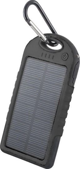 Forever STB-200 Solar Power Bank 5000mAh with 2 USB-A Ports Black view 2