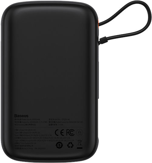 Baseus Qpow Digital Display Power Bank 10000mAh 22.5W with USB-A Port and 2 USB-C Ports Power Delivery Black vue 5