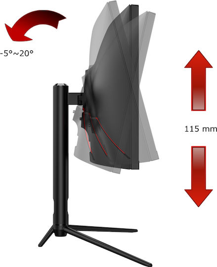 LC-Power LC-M30UWFC Ultrawide VA Curved Gaming Monitor 29.5" FHD 2560x1080 200Hz with Response Time 1ms GTG view 9