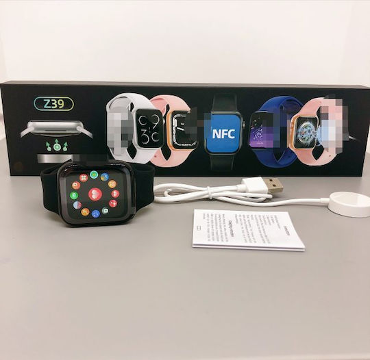 Z39 Stainless Steel Smartwatch with Heart Rate Monitor (Black) view 4
