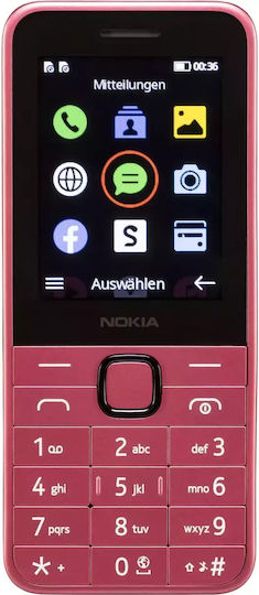 Nokia 225 4G (2024) Dual SIM Mobile with Buttons (English Menu) Pink view 4