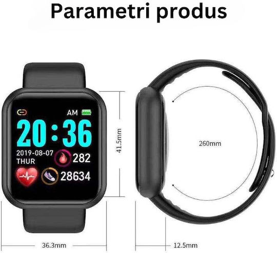 Smartwatch with Heart Rate Monitor (Pink) vue 9